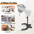 thumbnail image 3 of Hair Steamer Micro Mist Aroma Steam Mister Hooded 4 Color Light Hair Care Professional for Natual Black Hair Use Shampoo Bowl Hair Wash Reclin Chair White Color with UV Protect Coat Elitzia ET19292, 3 of 8