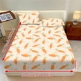 thumbnail image 4 of ZIATUBLES Beige Rabbit Printed Full Sheet Set, Soft Cozy Bed Sheet with Pillowcase, Chic Bedding Decor Set, Easy Care for All Seasons, Ideal for Comfy Sleep, 4 of 9