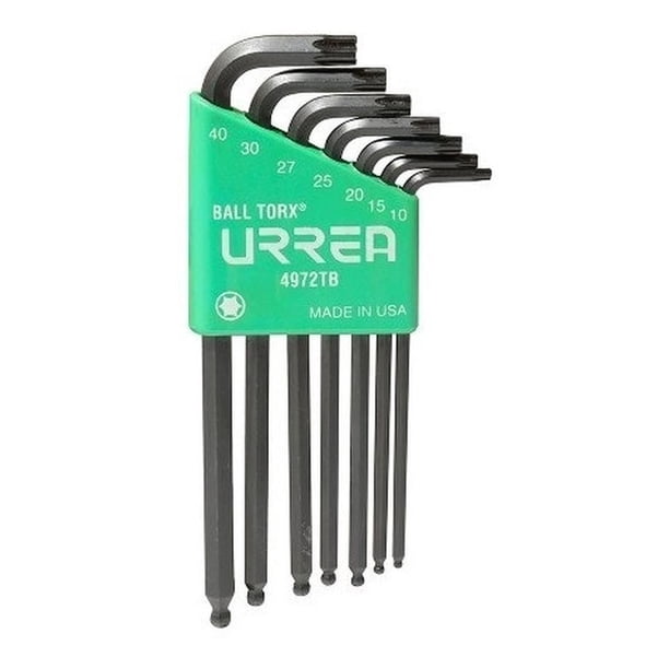 Juego 7 Llaves Hexagonales L Torx Punta De Bola Rack Urrea Urrea 4972TB