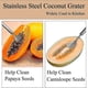 thumbnail image 4 of Coconut Grater Slicer Of Stainless Steel, Easy Storage Cantaloupe Seed Remover, Coconut Shaver Tool, Coconut Water And Meat Dispenser, Birthday Gift F, 4 of 5