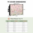 thumbnail image 3 of Outdoor TV Cover 30 to 32 Inches, Farmhouse Floral Wildflowers Herb Plant Retro Pink Texture Waterproof TV Cover with Remote Control Pocket, Flat Screen TV Cover Protector for Outside TV, 3 of 6