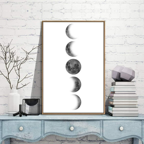 IDEA4WALL Framed Canvas Wall Art for Living Room, Bedroom Moon Canvas Prints for Modern Home Decoration Ready to Hang