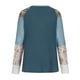 thumbnail image 4 of Camiseta de camuflaje con estampado de gofres para mujer, Top informal holgado con cuello redondo Pompotops FGAJ7784, 4 of 7