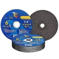 thumbnail image 2 of Eco Edge 3-Pack 6-Inch Cut Off Wheel: Aluminum Oxide Double Reinforced Cutting Disc Size (6"x0.040") 7/8" Arbor For Angle Grinder, Type 41, Ultra Thin Cutting Wheels, 2 of 5