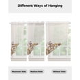 thumbnail image 4 of Vintage Mushroom Swag Valances for Windows, Farmhouse Summer Botanical Floral Rod Pocket Sheer Valances for Large Windows, Swag Toppers Light Filtering for Kitchen Living Room 2 Panels 36''x63'', 4 of 6