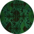 thumbnail image 1 of Ahgly Company Indoor Round Persian Green Bohemian Area Rugs, 8' Round, 1 of 4