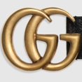thumbnail image 4 of Gu-cci Double GG Marmot Belt Black 105-42., 4 of 5