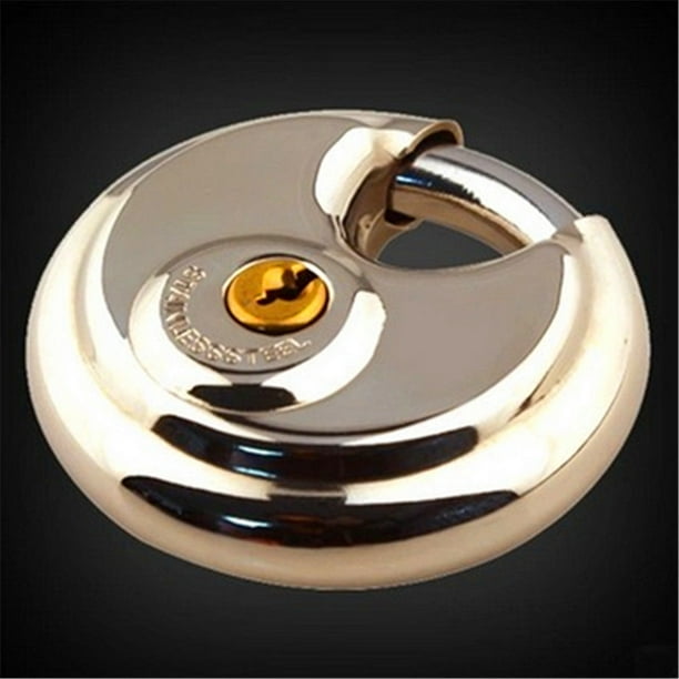 Disc padlock 80mm Steel Armor Storage Store Trailer Track Round lock 2