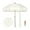 Creamy White, variant on WYDK 7ft Beach Umbrella with Fringe & Sand Anchor, Outdoor Patio Heavy Duty Windproof Portable Tassel Umbrellas for Sand with Push Button Tilt & Carrying Bag, UPF 50 , White(No Base)