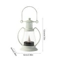 thumbnail image 3 of LED Lanterns Decor, Kerosene Lamp Lanterns Decorative Indoor Outdoor, Hanging Lantern Decorative Candle Lanterns for Weddings, Halloween Christmas Western Party Decorations Camping Decor White, 3 of 6