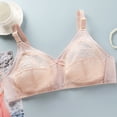 thumbnail image 4 of Gymayou Women Ultra Thin Sheer Lace Wireless Bra No Underwire Breathable Mesh Push Up Adjustable Straps Transparent Lingeries Beige 34, 4 of 7