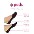 thumbnail image 3 of PEDS Women's Mid Cut Sport Liner Socks with Y-Heel, 12 Pairs, 3 of 3