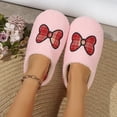 thumbnail image 6 of Domzle Women’s Plush Indoor House Slippers with Memory Foam, Warm Cozy Winter Home Shoes, Non Slip Comfy Bedroom Footwear Pink, 6 of 9