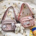thumbnail image 4 of Bolso bandolera pequeño para chicas de Corea y Japón, estilo Kawaii JK, bolso de hombro, bonito bolso de estudiante para mujer, bolso de mano de algodón, bolso tipo mensajero, 4 of 5
