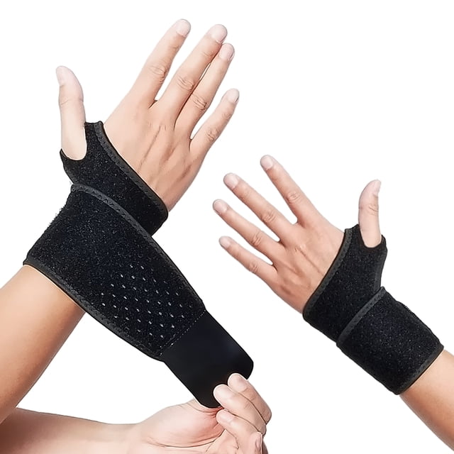 Muñequera 2pcs Soporte de muñeca Brace Estabilizador de muñeca Vendas de muñeca ajustables Protector Tomshoo Muñequera