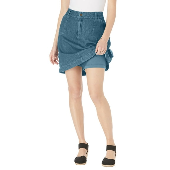 Woman Within Plus Size Perfect Denim Skort