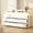 White, variant on 63" Black 9-Drawer Dresser with RGB LED Lights, Modern Gaming Media Console & TV Stand for 75" TV, Charging Station