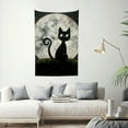 thumbnail image 2 of ZFLMY Cat Moon Gothic Art Tapestry Wall Hanging for Home Decor 40*60in, 2 of 6