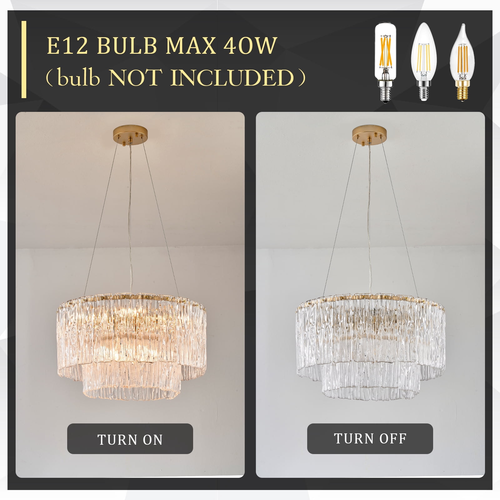 Modern Gold Crystal Chandeliers, 20” 7-Light Crystal Glass Ceiling Pendant Light Fixtures Luxury Round Chandelier 2 Tiers Hanging Lighting for Dining Room Foyer Living Room Bedroom