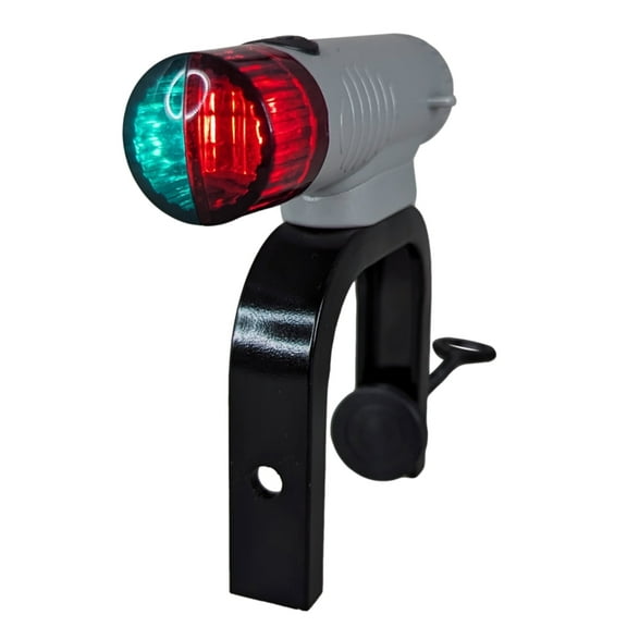 Pactrade Marine Battery Powered Portable LED Red Green Bow Light (Clamp On Mount)