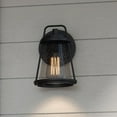 thumbnail image 3 of Avec Clifford Collection Modern Craftsman Matte Black Outdoor Wall Lantern with Clear Glass Shade, 3 of 18