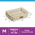 thumbnail image 4 of (2 pack) Vibrant Life Medium Dog Bed, Plush Bolster Dog for Medium Dogs, Medium, 27" x 20", Tan, 4 of 8