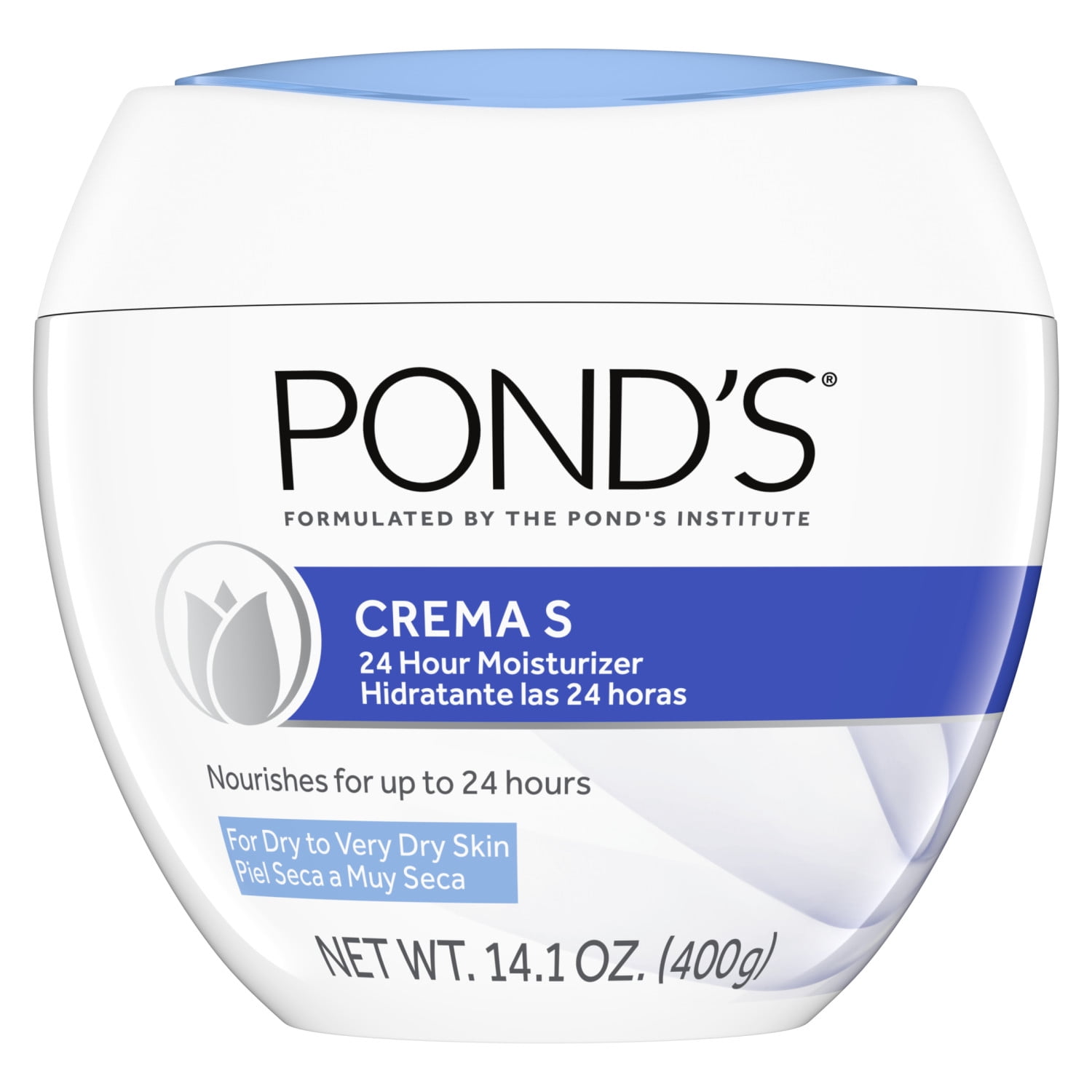 POND’S Crema S, Moisturizing Face Cream for Dry to Very Dry Skin – 14.1 oz