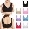 thumbnail image 6 of Baywell Women's Seamless Yoga Sports Bras, Breathable Stretch Wireless Yoga Bras, Full Coverage Push Up Everyday Bras, Comfortable Sleep Bras with Removable Pad, M-3XL, 6 of 7