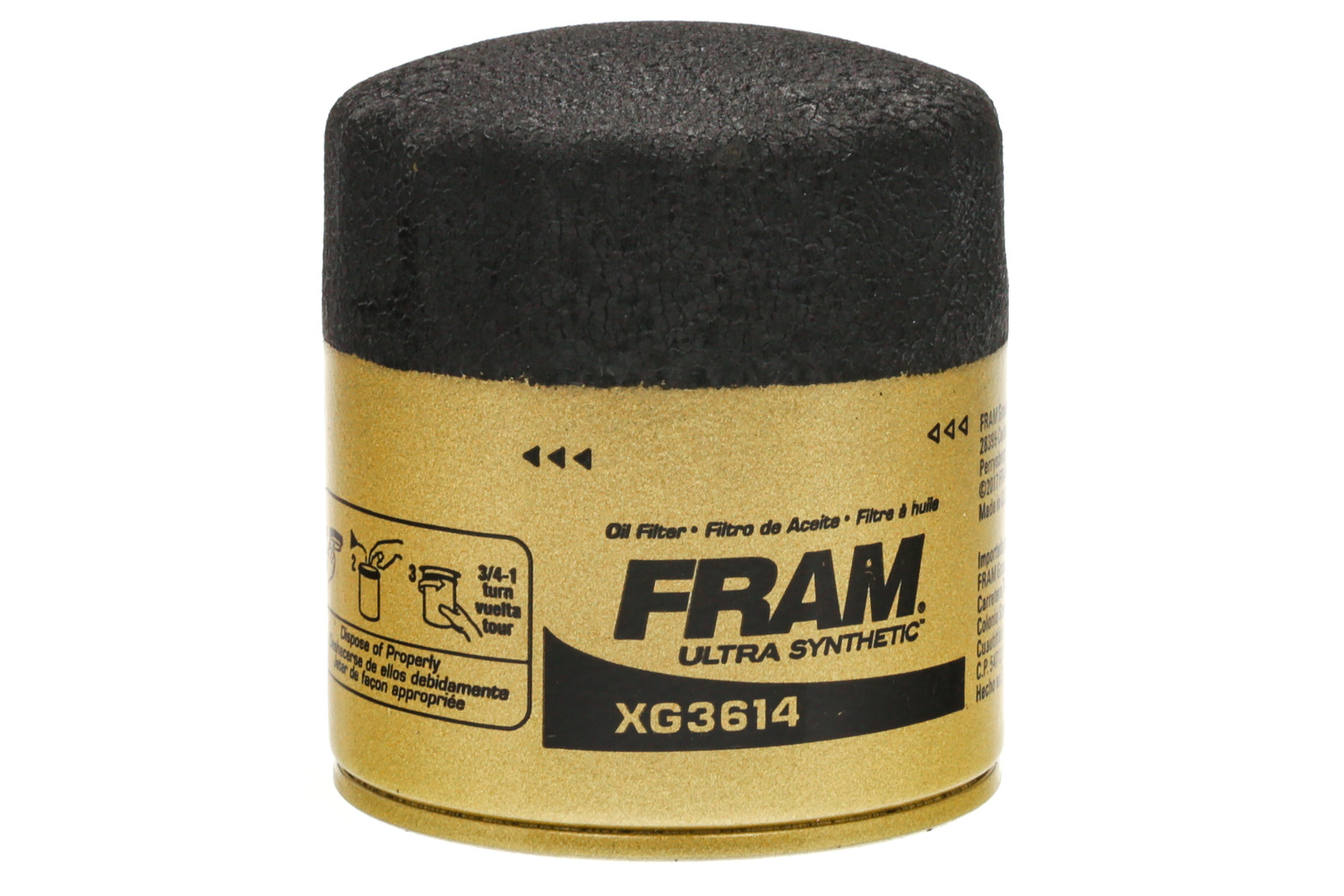 FRAM Ultra Synthetic Oil Filter, XG3614, 20K mile Replacement Engine Oil Filter for Select Ford Vehicles - image 4 of 10