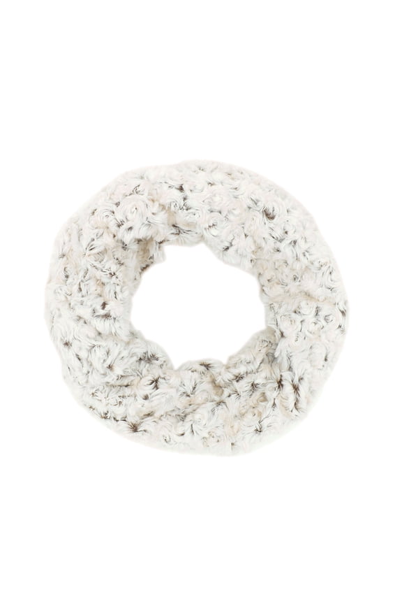 Soft Small Faux Fur Roses Warm Infinity Circle Scarf