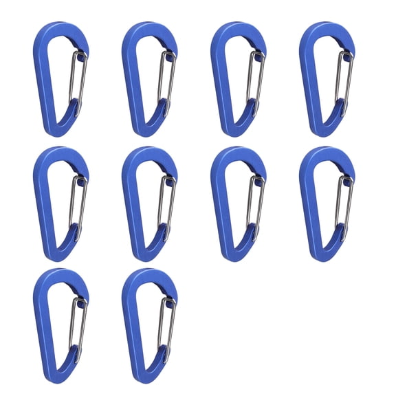UNTERING 10Pcs Wiregate Carabiner Clip, Heavy Duty Accessory Clip, Large Size for Hiking, Camping, Fishing, Outdoor, Backpack