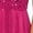 Hot Pink, variant on Aislor Flower Girl Sequin Velvet One Shoulder with Bow Slit Wedding Junior Bridesmaid Dress Black 8