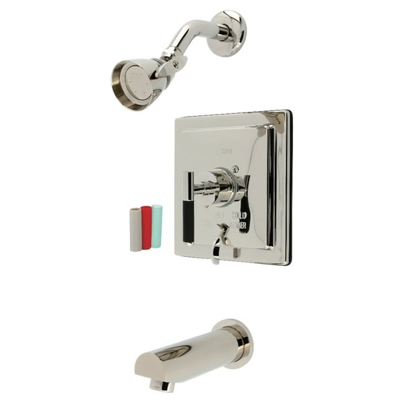 Kingston Brass KB86560CKL Kaiser Single-Handle Pressure Balanced Tub and Shower Faucet, Polished Nickel