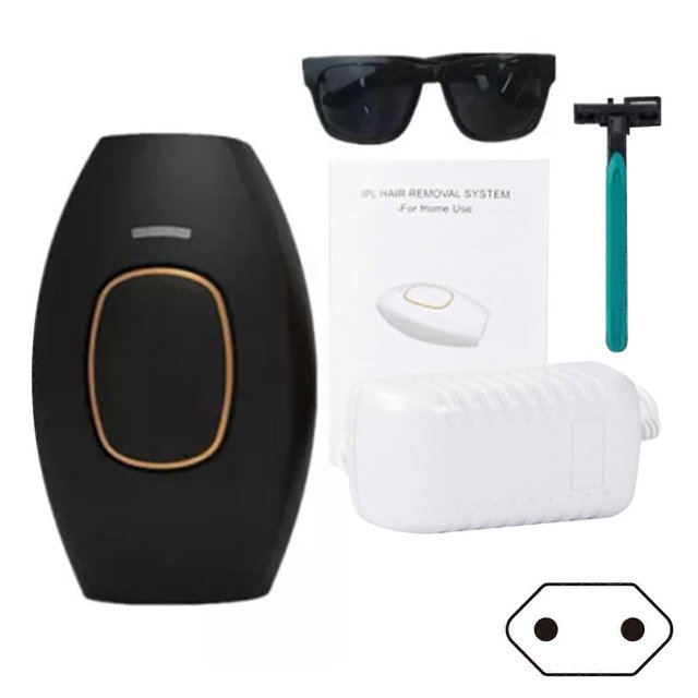 Smärtfri Laser Hårborttagningsenhet, Multifunktionell Säker Epilator, 5 Lägen Hårborttagningsenhet, för Kroppsanvändning Black