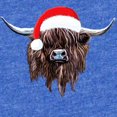 thumbnail image 2 of CafePress - Highland Cow Santa Hat Xmas - Cute Infant Baby Football Bodysuit, 2 of 3