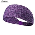 thumbnail image 3 of Spencer Pack of 2 Yoga Sports Headbands Elastic Wicking Non Slip Sweatband Hair Wrap for Running Sports Fitness fits All Men & Women, 3 of 9