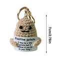 thumbnail image 4 of Lindo Llavero Tejido A Mano Apoyo Emocional Muñeca Punto (Patata Clara), 4 of 4