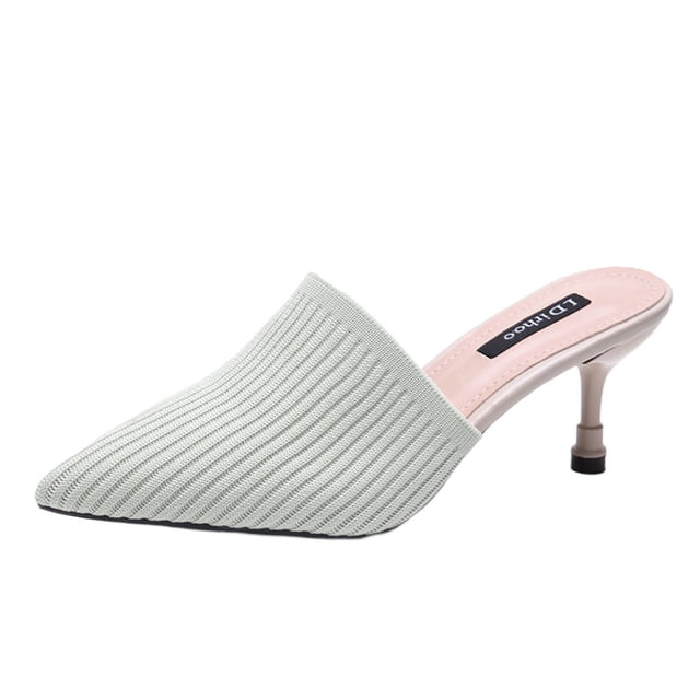 Amzcrzy Zapatos de mujer,Zapatos de mujer,Zapatillas de mujer, Zapatos de tacón alto con punta puntiaguda y sin cordones para mujer Sandalias Mujer Zapatillas De Casa