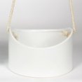 thumbnail image 1 of White Glazed Ceramic With Rope Hanger Hanging Planter, 1 of 1