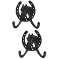 thumbnail image 6 of 2pcs Wall Hook Horse Head and Horseshoe Shape Wall Coat Hanger Bathroom Hook, 6 of 8