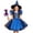 4-Blue, variant on LRen Kids Halloween Pumpkin Graphic Print Tutu Dress, Fluffy Tulle Princess Outfit for Halloween Season Role Play Celebration Aged 1–12