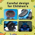 thumbnail image 4 of Track Seven 12V Electric Ride-On ATV, Dinosaur Four Wheeler Electric Car with Bluetooth, LED Lights, Music, Electric Quad Ride-On Toy Car for Toddlers Boys Girls Age 2+, Blue, 4 of 7