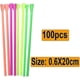 thumbnail image 2 of 100pcs Straws, Spoon Scoop Straws For Smoothies Slushies Ice Cones Snow Cones Juice Milkshakes-hy, 2 of 5