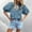 New/Blue, variant on Otvok Womens Casual Tops Stand-Up Collar Short Half Sleeve Casual T-Shirt Blouse