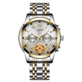 thumbnail image 2 of Reloj de moda para hombre, reloj de tourbillon, reloj de cuarzo para hombre, correa de acero, reloj multifuncional no mecánico para hombre, 2 of 6