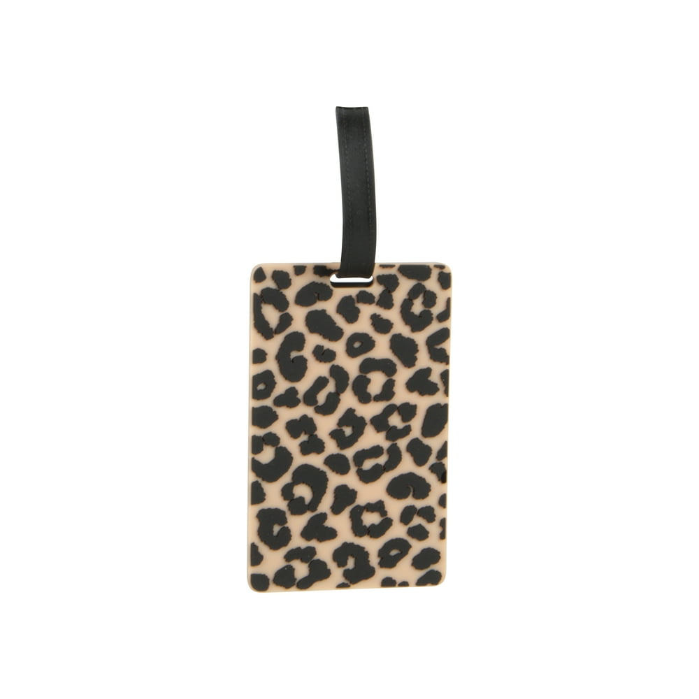 Protege Protege Luggage Tag Leopard Print ( 4 x 2.5")