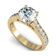 thumbnail image 4 of SuperJeweler 2 Carat Round Shape Moissanite Engagement Ring In 14 Karat Yellow Gold For Women, 4 of 6