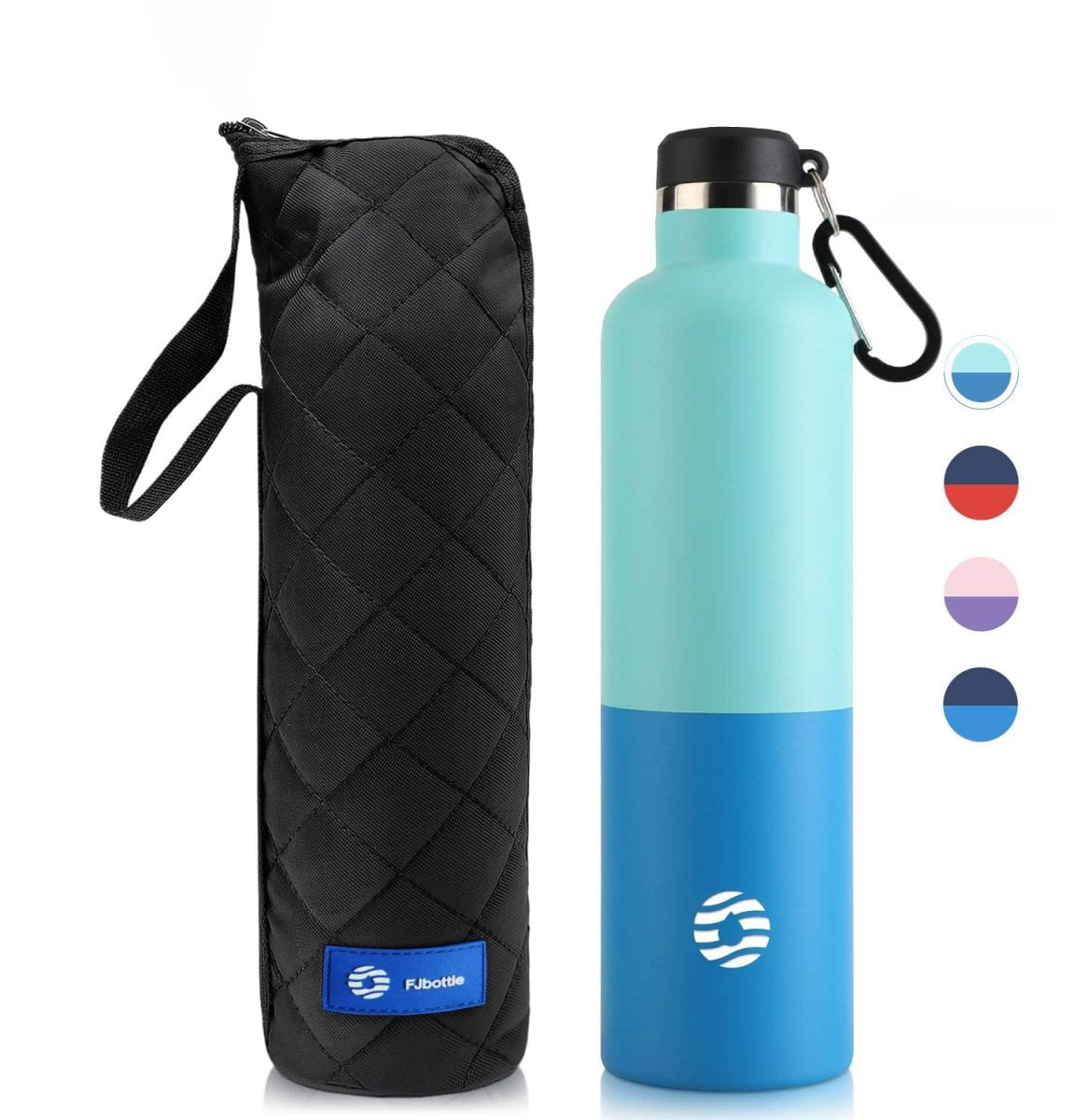 20 oz-25 oz Double Wall Vacuum Insulated Stainless Steel Bottle Keeps Hot and Cold FJbottle Insulated Water Bottles with Straw With Cleaning Brush Perfect Gifts for Girl and Lady 