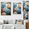 thumbnail image 4 of Designart "Beige, White, And Blue Mums Painting III" Mums Floater Framed Canvas Art Print, 4 of 5