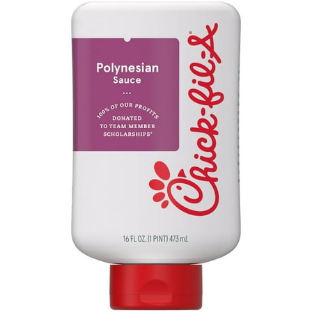 Chick-fil-A Polynesian Sauce, 16 fl oz Squeeze Bottle,pack of 2.